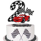 Gyufise Race Car Cake Topper Glitter – 1pc for Racing Birthday Cakes