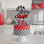 Gyufise Race Car Cake Topper Glitter – 1pc for Racing Birthday Cakes