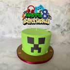 Gyufise 8th Birthday Video Game Cake Topper – Glitter Controllers for Boys Party Decor