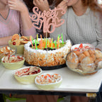 Gyufise Sweet 16 Cake Topper – Rose Gold Glitter for 16th Birthday