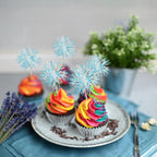 Gyufise 30Pcs Foil Firework Cupcake Toppers – Sparkle Tinsel Cake Decorations