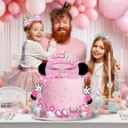 GZDUCK Oh Twodles Cake Topper Set – 46Pcs Pink Mouse Party Decor