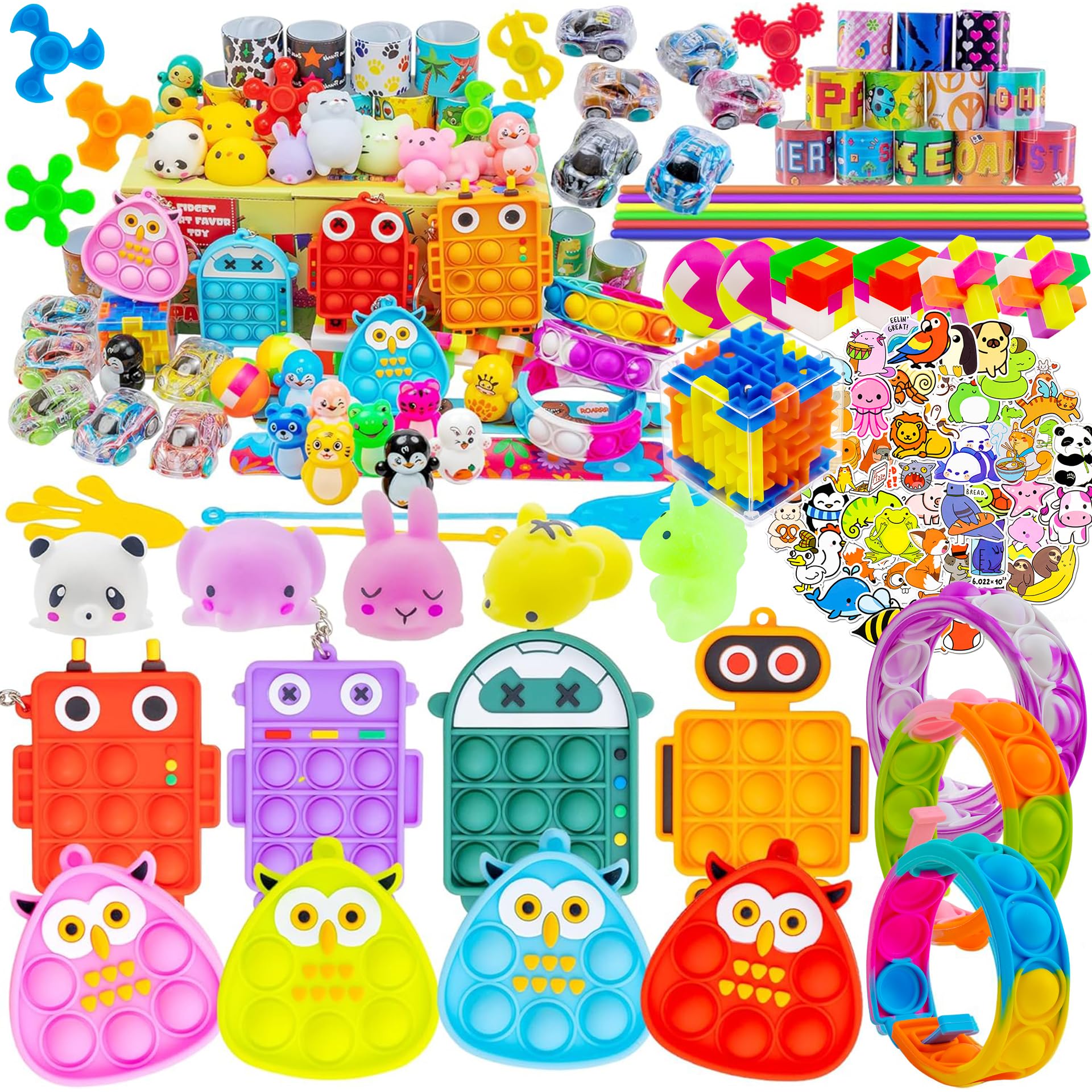 H-Partner 110 PCS Party Favors for Kids 4-8-12 | Classroom Prizes, Pinata Fillers & Gift Bags