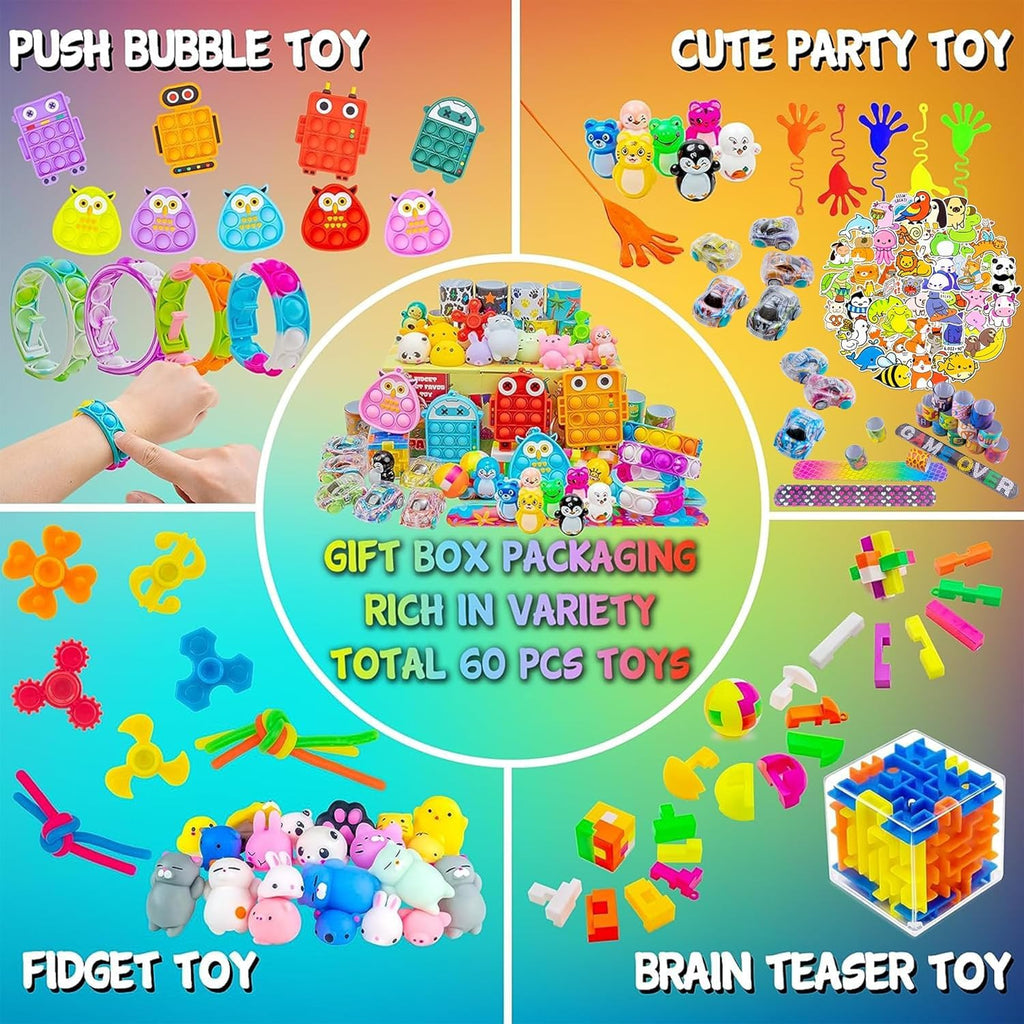 H-Partner 110 PCS Party Favors for Kids 4-8-12 | Classroom Prizes, Pinata Fillers & Gift Bags