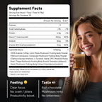 HabitONE Organic Mushroom Coffee Arabica – Lion’s Mane, Cordyceps, Reishi, Chaga – Alpha-GPC & L-Tyrosine – B12 & B3 – 30 Servings – Made in USA