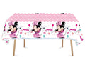 HACBYUTY 2pcs Children Birthday Tablecloth – Pink Cartoon Pattern, 70" x 42"