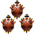 HADCKJA Thanksgiving Turkey Balloons — 3pc Foil Party Decor Set