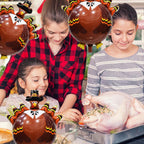 HADCKJA Thanksgiving Turkey Balloons — 3pc Foil Party Decor Set