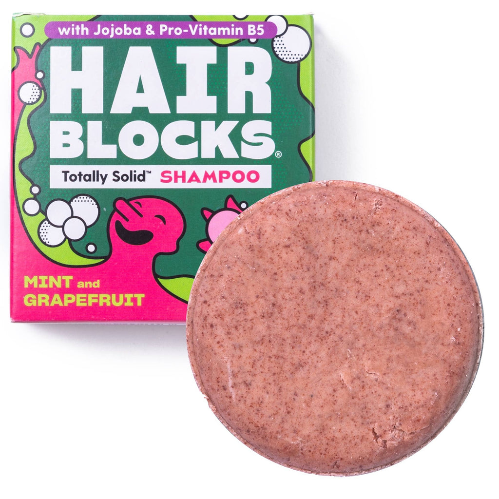 Hair Blocks Festes Shampoo Minze & Grapefruit – Plastikfreie Vegane Shampoo Seifen