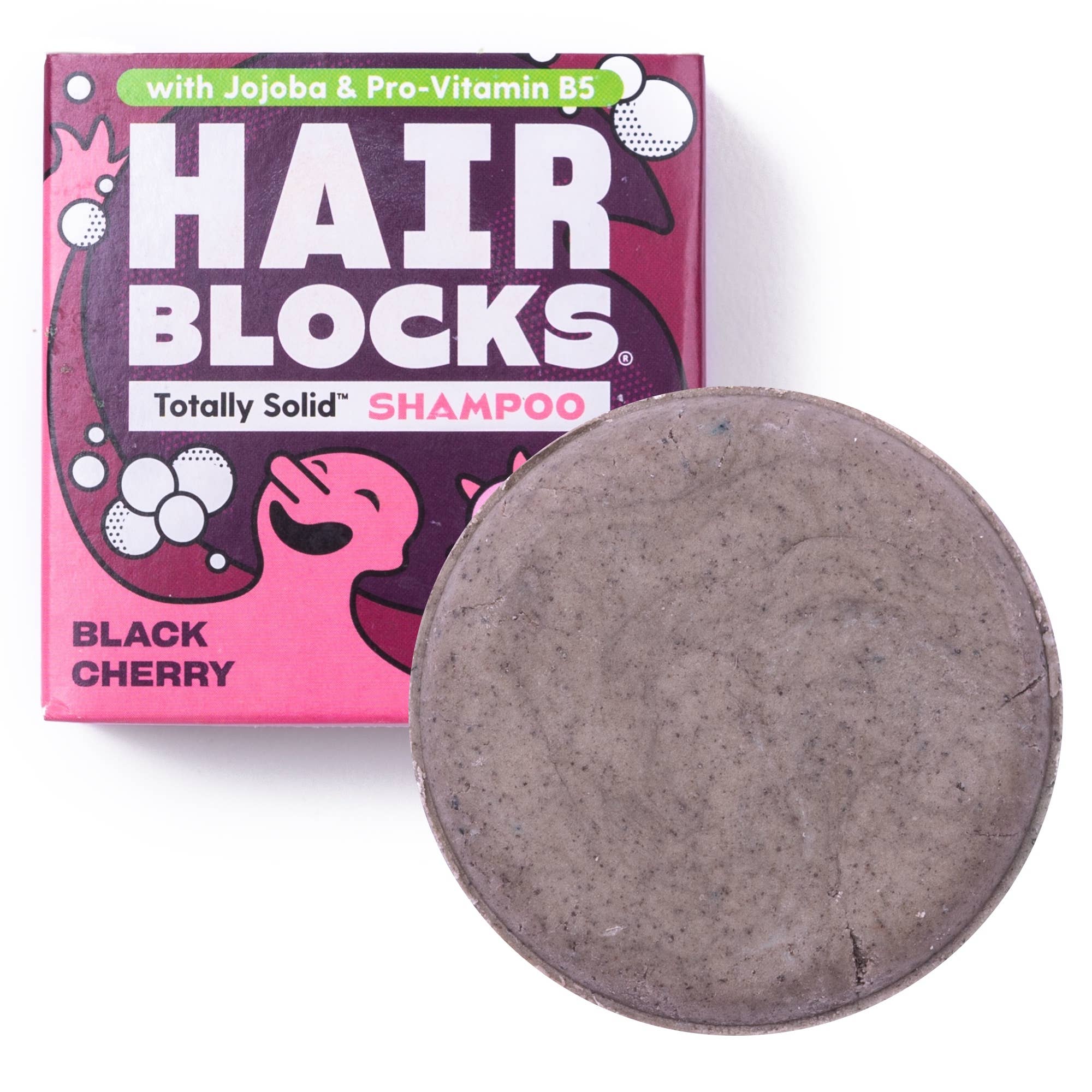 Hair Blocks Festes Shampoo Schwarze Kirsche – Plastikfreie Vegane Shampoostücke