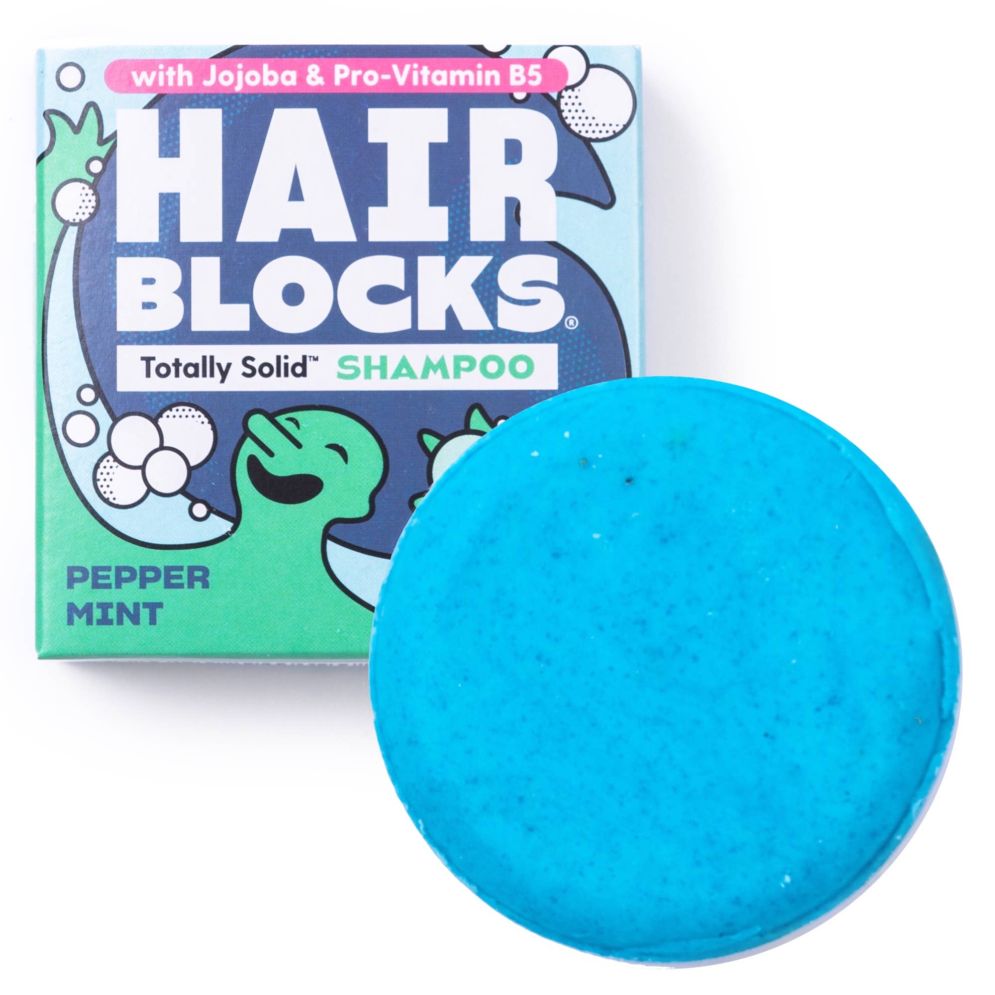 Hair Blocks Festes Shampoo Pfefferminz – Plastikfreie vegane Shampoostücke