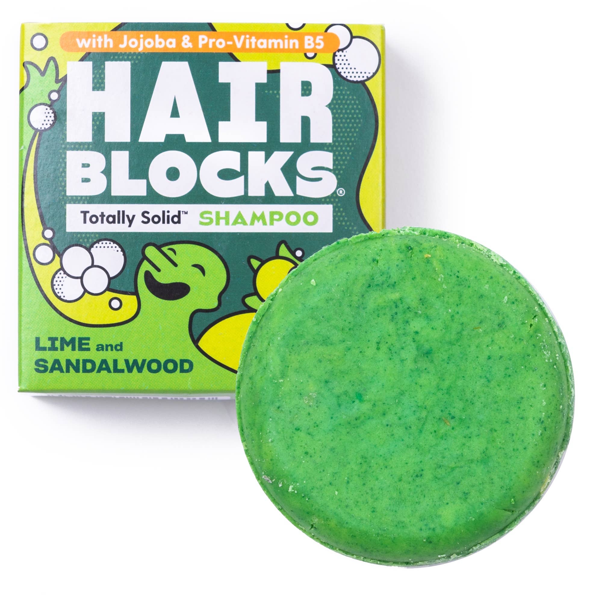 Hair Blocks Festes Shampoo Limette & Sandelholz - Plastikfreie Vegane Shampoo-Seifen