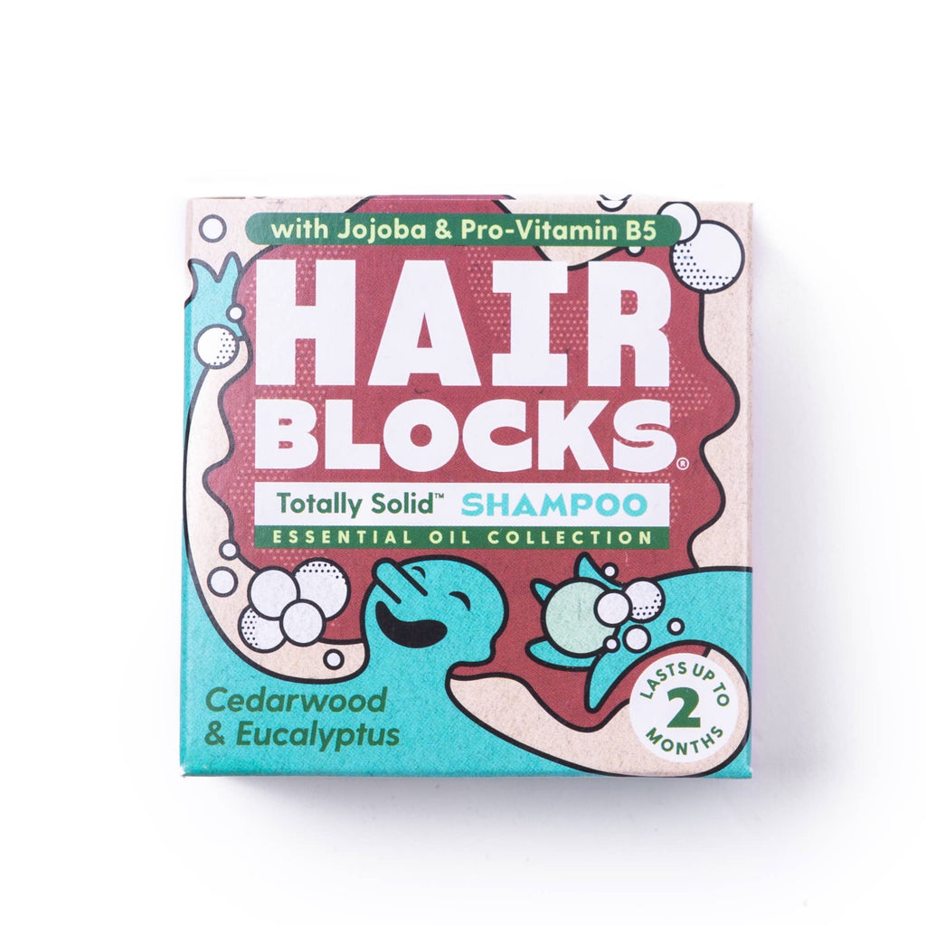 Hair Blocks Festes Shampoo Zeder & Eukalyptus – Plastikfreie vegane Shampoostücke
