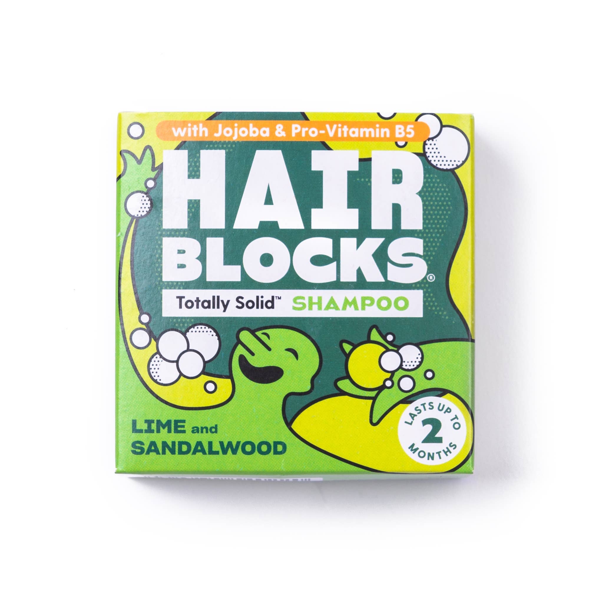 Hair Blocks Festes Shampoo Limette & Sandelholz - Plastikfreie Vegane Shampoo-Seifen