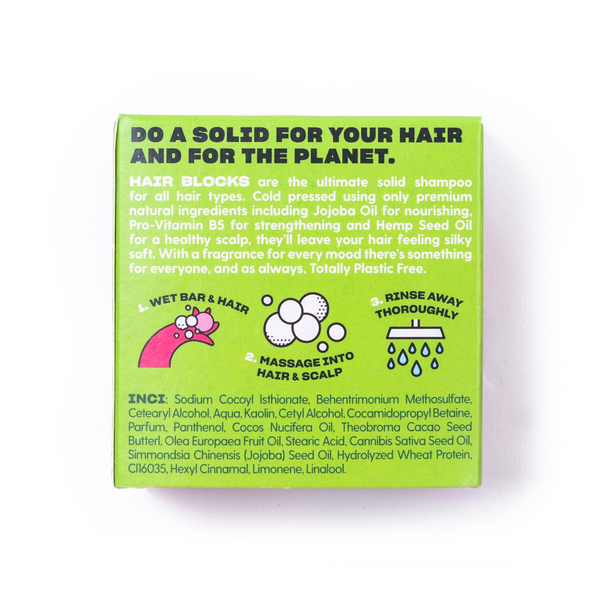 Hair Blocks Festes Shampoo Minze & Grapefruit – Plastikfreie Vegane Shampoo Seifen