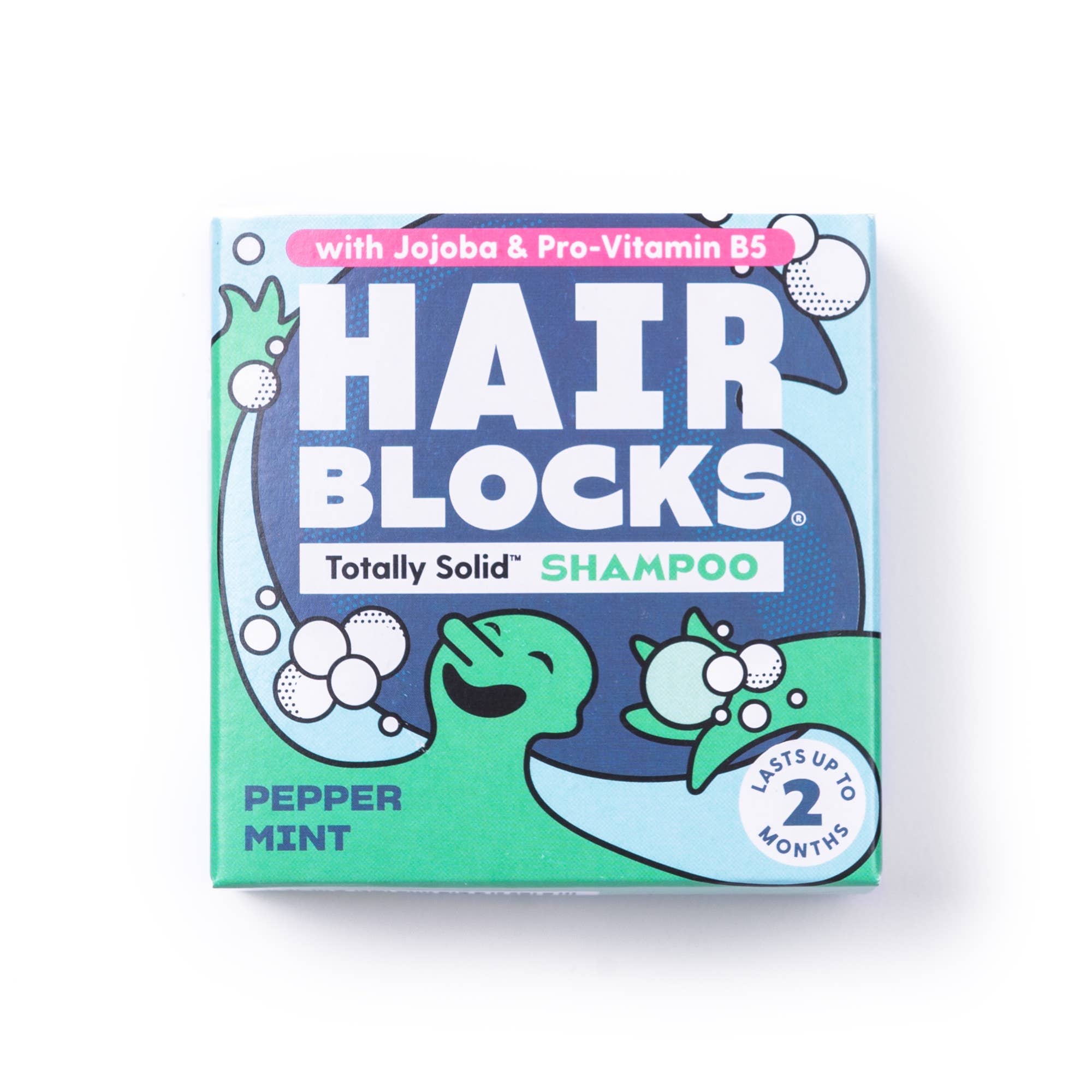 Hair Blocks Festes Shampoo Pfefferminz – Plastikfreie vegane Shampoostücke