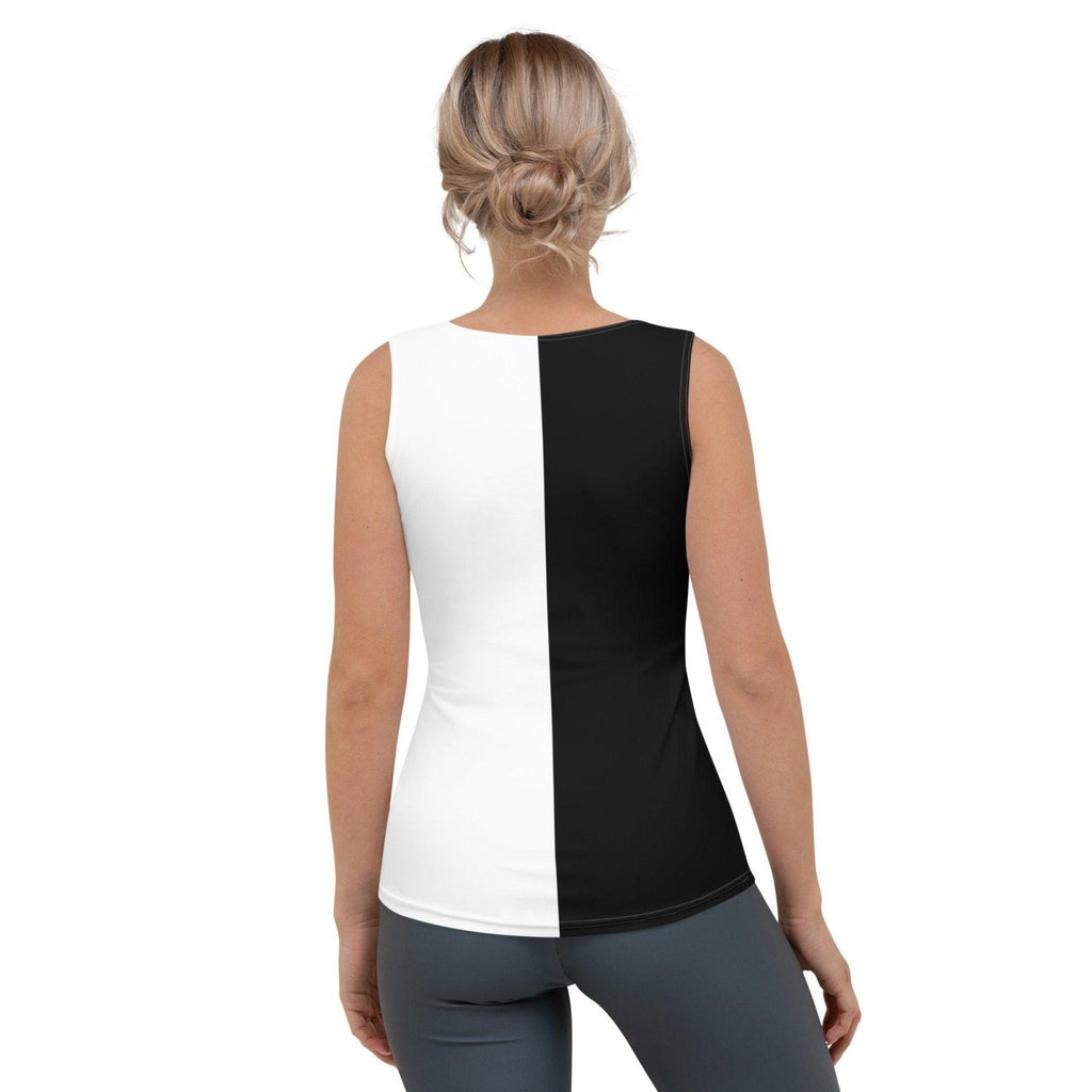 Half Black Half White - Womens Tank Top