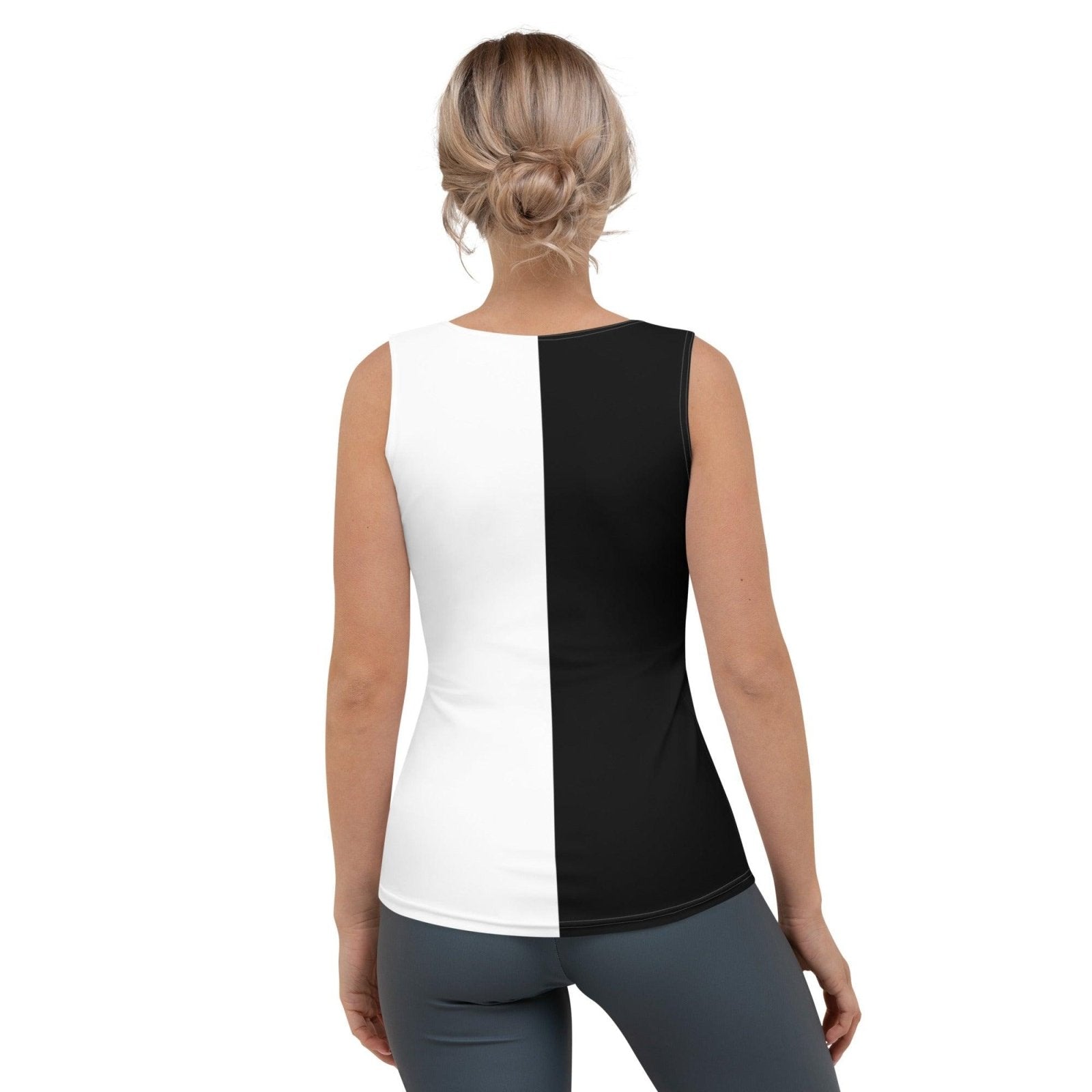 Half Black Half White - Womens Tank Top