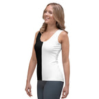 Half Black Half White - Womens Tank Top