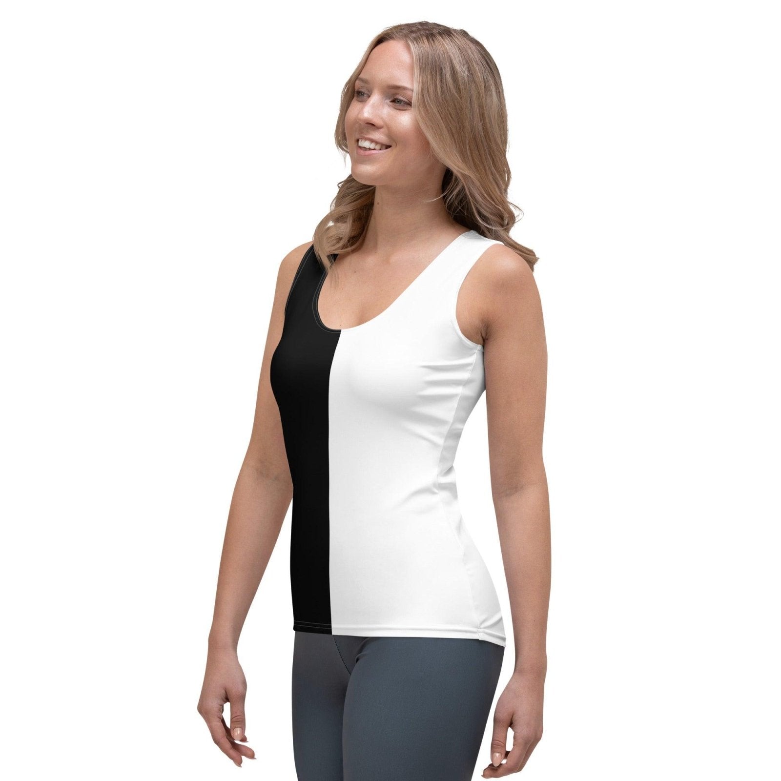 Half Black Half White - Womens Tank Top