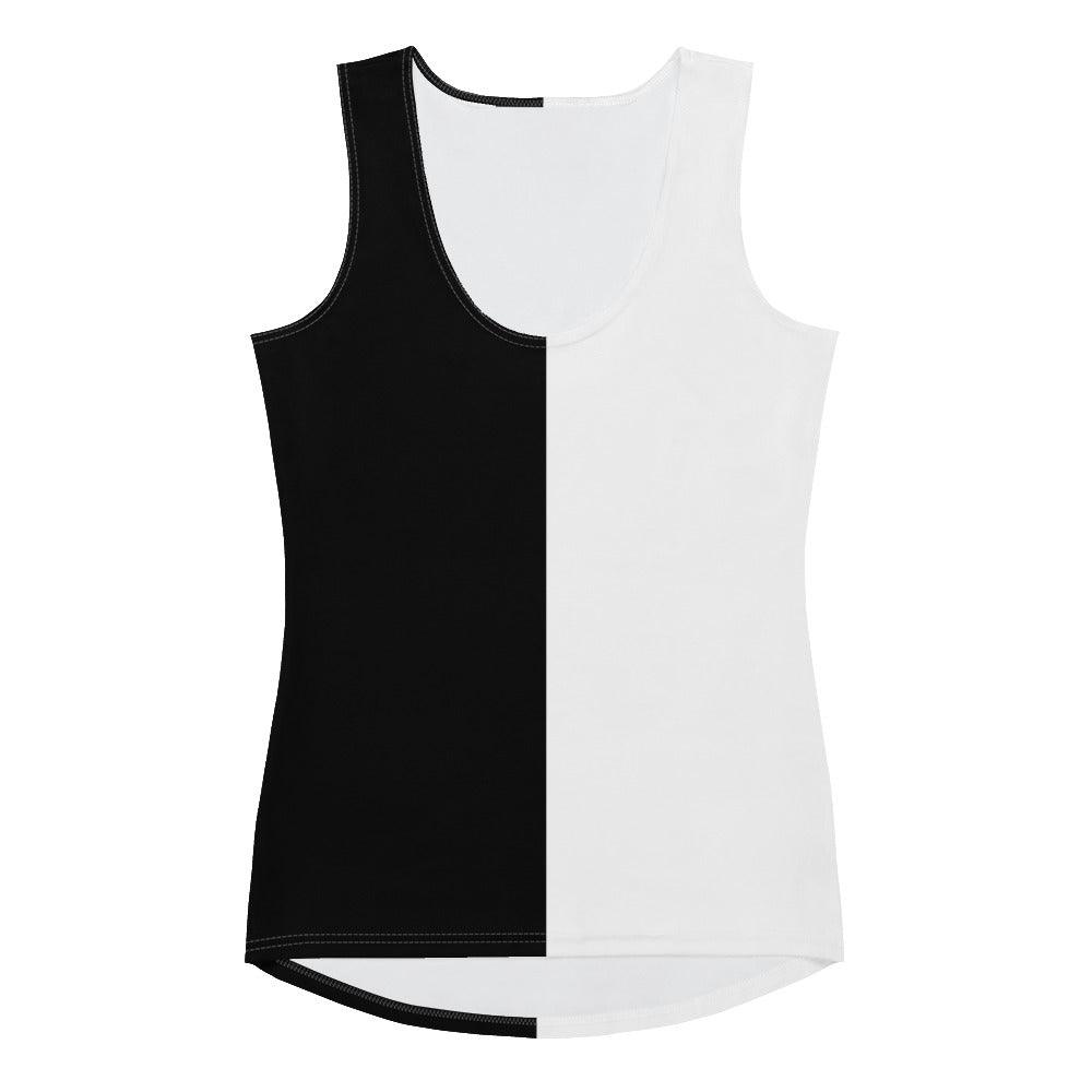 Half Black Half White - Womens Tank Top