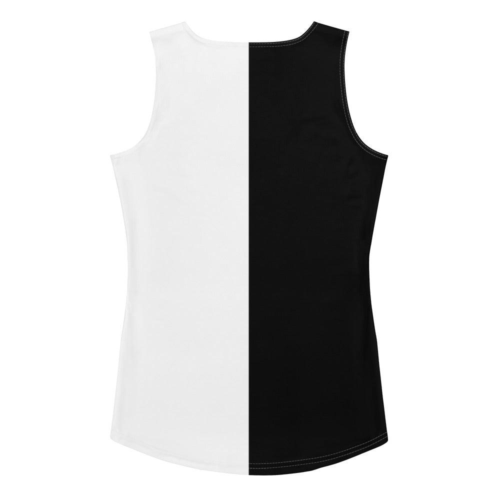 Half Black Half White - Womens Tank Top