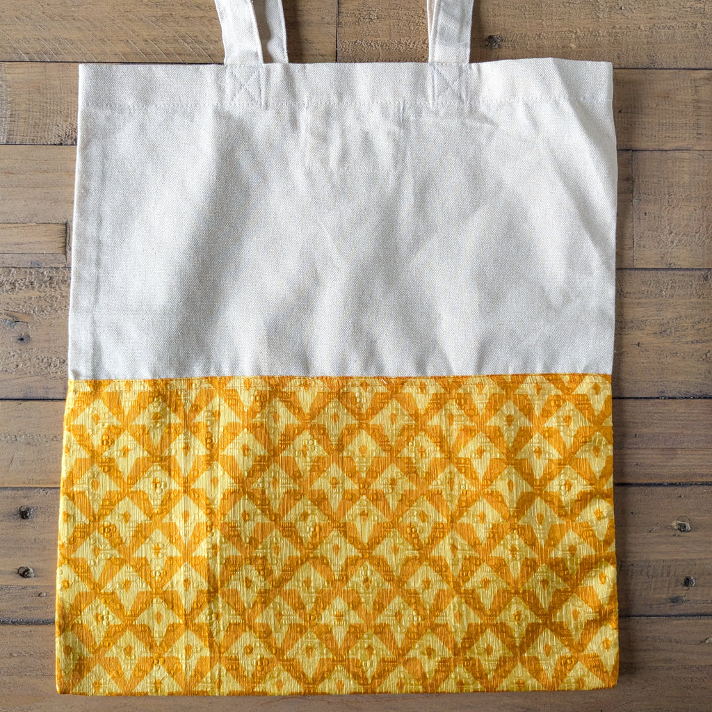Half sari, half cotton tote bag, ethically handmade in India