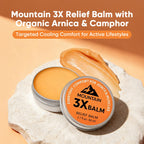 Halpilt Mountain 3X Relief Balm — Organic Arnica & Camphor, 2.7 fl oz, Fast-Absorbing Joint & Muscle Comfort