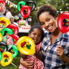 Hanaive 60 Pcs Black History Month Balloons – Latex Party Decorations