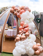 Haolongfa Rose Gold Balloon Arch Kit – 134-Piece Multi-Size Balloons for Weddings & Parties
