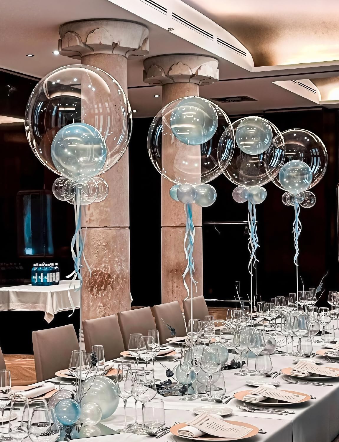 Haolongfa Bobo Balloons 24 Inch – Clear Bubble Balloons for DIY Party Decor, 25 Pcs