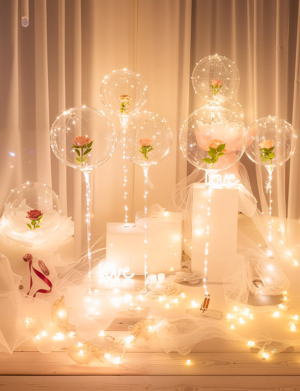 Haolongfa Bobo Balloons 24 Inch – Clear Bubble Balloons for DIY Party Decor, 25 Pcs