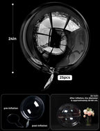 Haolongfa Bobo Balloons 24 Inch – Clear Bubble Balloons for DIY Party Decor, 25 Pcs