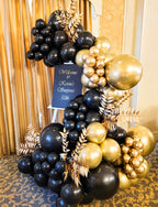 Haolongfa Black & Gold Balloons Arch Kit – 129 Pcs (18/12/10/5in)