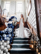 Haolongfa Navy Blue & Silver Balloons Garland Arch Kit – 134 Pcs (18/12/10/5 in)