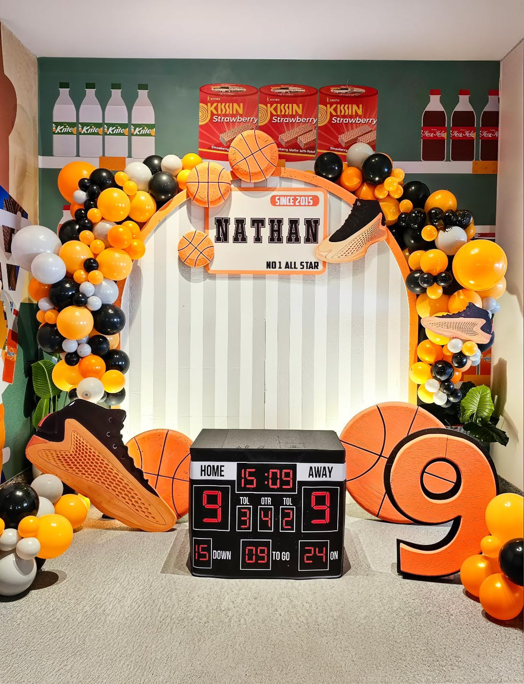 Haolongfa Halloween Balloon Garland Arch Kit – 134 Latex Balloons in Orange, Black, White & Gold
