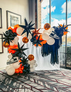 Haolongfa Halloween Balloon Garland Arch Kit – 134 Latex Balloons in Orange, Black, White & Gold