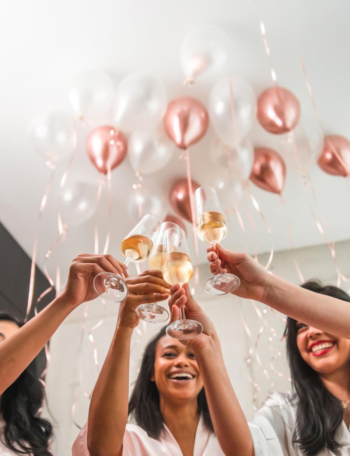 Haolongfa Rose Gold Balloon Arch Kit – 134-Piece Multi-Size Balloons for Weddings & Parties