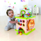 Hape Country Critters Play Cube | Wooden Learning Toy for Toddlers – 5-Sided Activity Centre