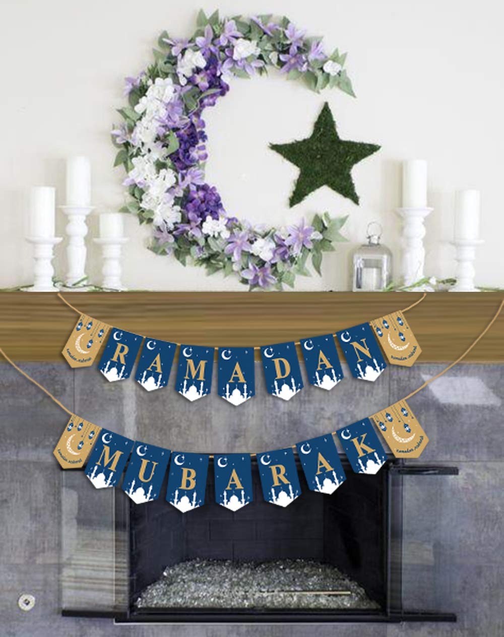 Happy Storm Ramadan Mubarak Banner for Home – Eid Kareem Decorations & Ramadan Party Supplies