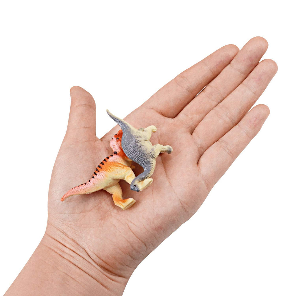 HAPTIME Mini Dinosaur Figures - 12 Pack, 1.5–3 Inch Dino Toys, Cake Toppers