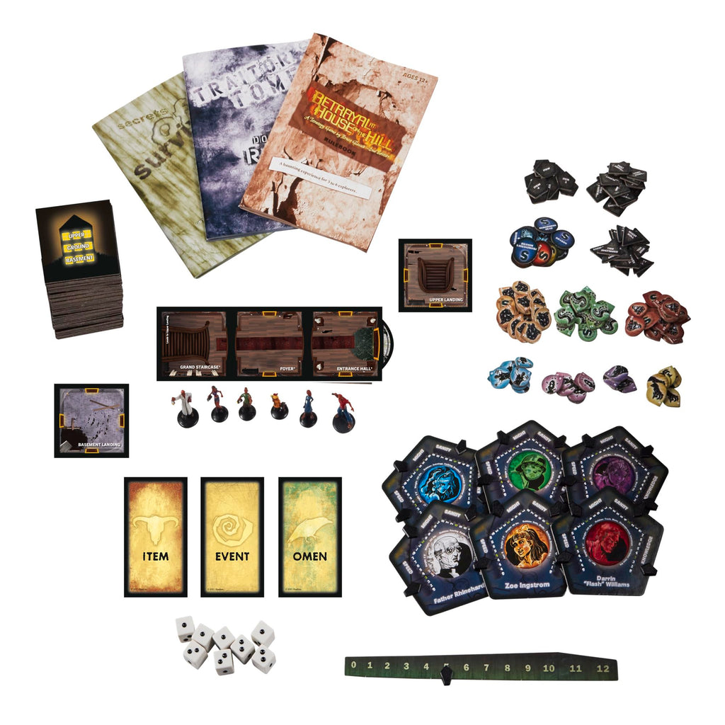 Hasbro Gaming Avalon Hill Betrayal at House on the Hill Second Edition — Cooperative Board Game for 3-6 Players (Ages 12+)
