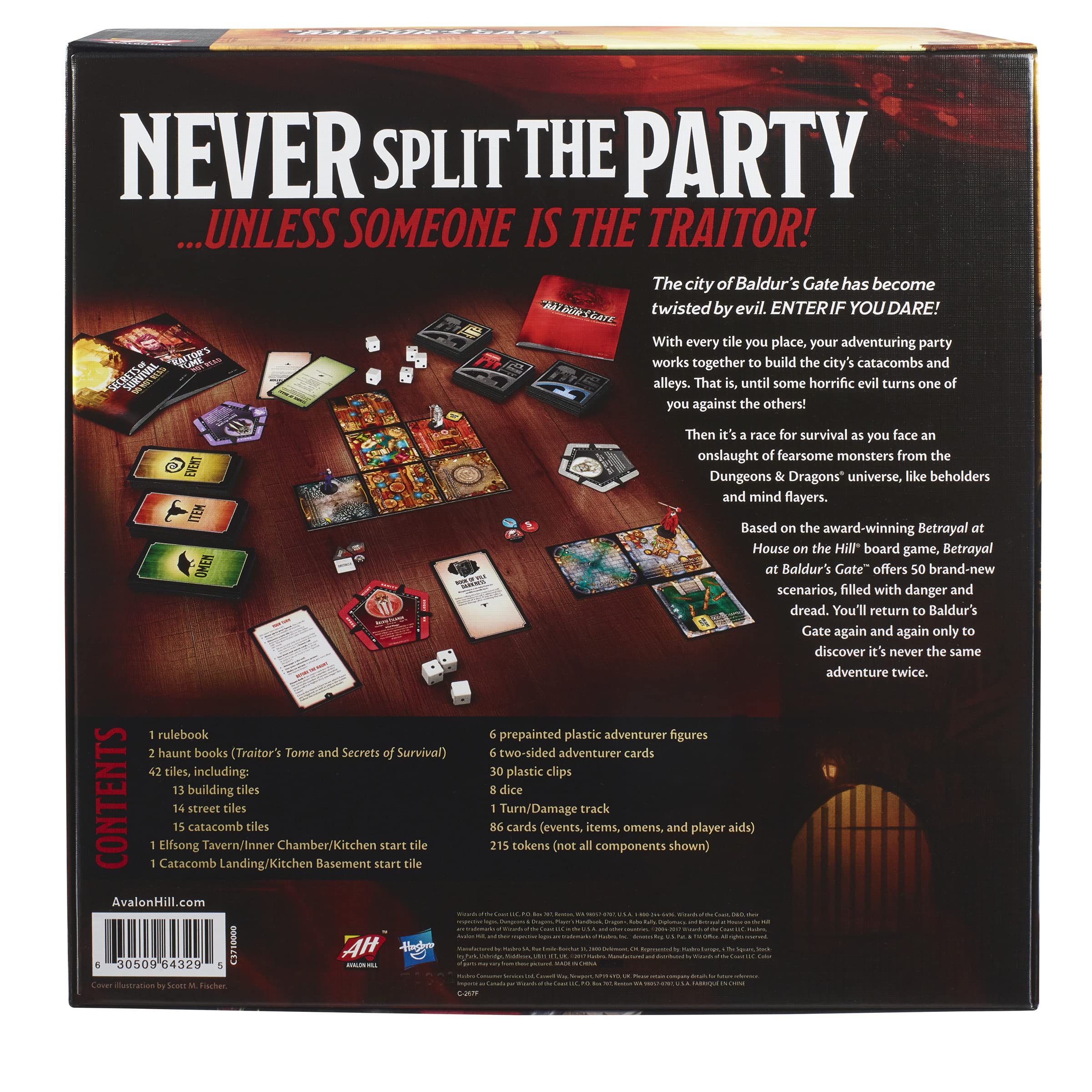 Hasbro Gaming Avalon Hill Betrayal at Baldur's Gate: Modular Hidden Traitor Board Game for 3-6 Players, 60 Minutes, Ages 12+