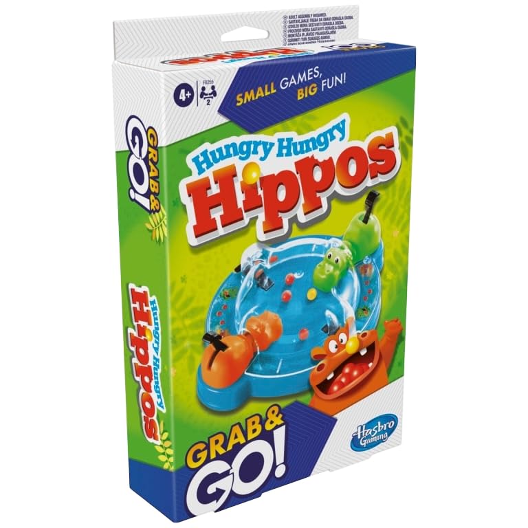 Hasbro Gaming Grab and Go Travel Games Set of 5 – Sorry!, Hungry Hungry Hippos, Monopoly, Guess Who?, Candy Land
