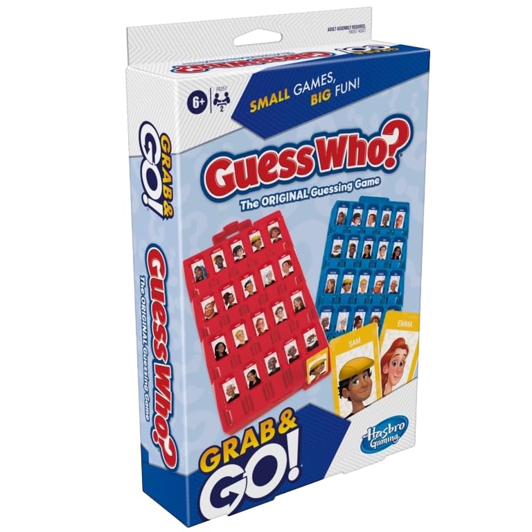 Hasbro Gaming Grab and Go Travel Games Set of 5 – Sorry!, Hungry Hungry Hippos, Monopoly, Guess Who?, Candy Land