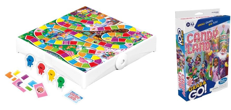 Hasbro Gaming Grab and Go Travel Games Set of 5 – Sorry!, Hungry Hungry Hippos, Monopoly, Guess Who?, Candy Land