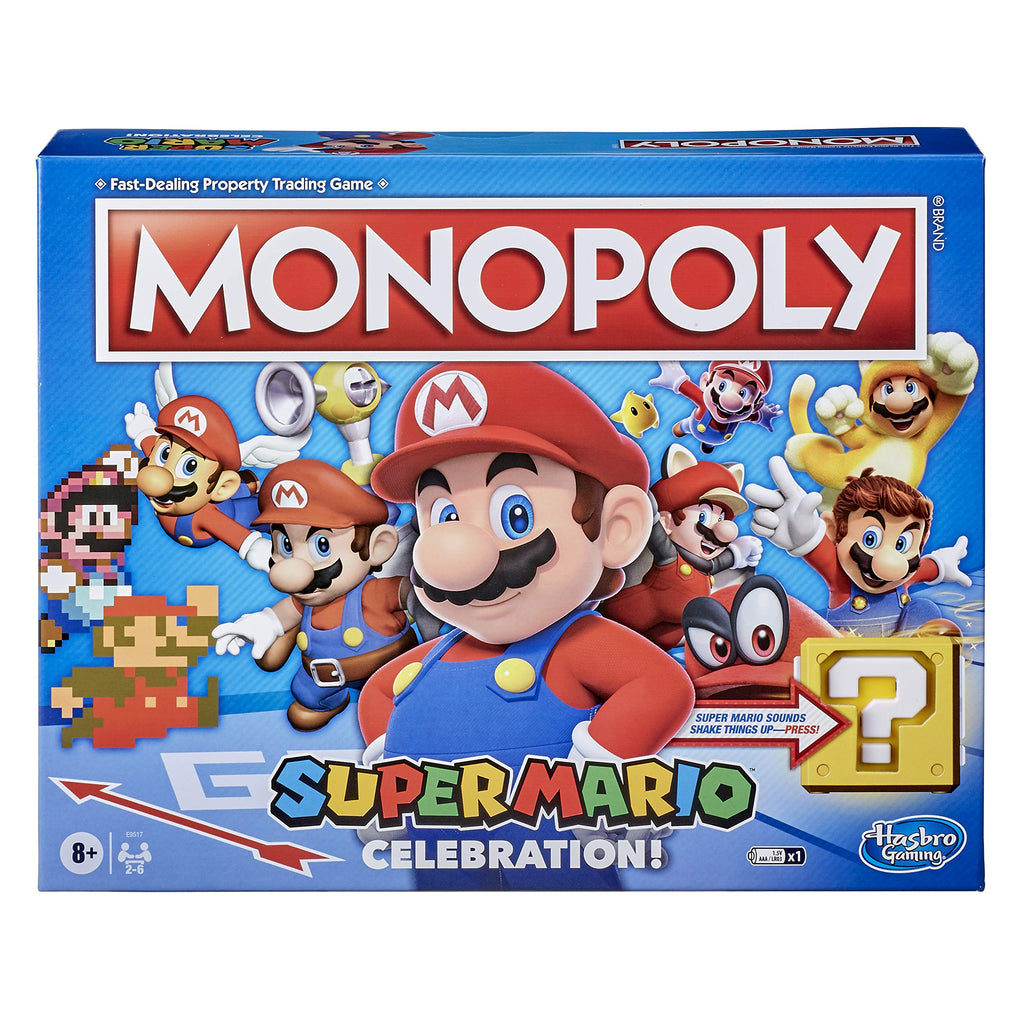 Hasbro Gaming Monopoly Super Mario Celebration Edition | Family Board Game for 4 Players, Ages 8+