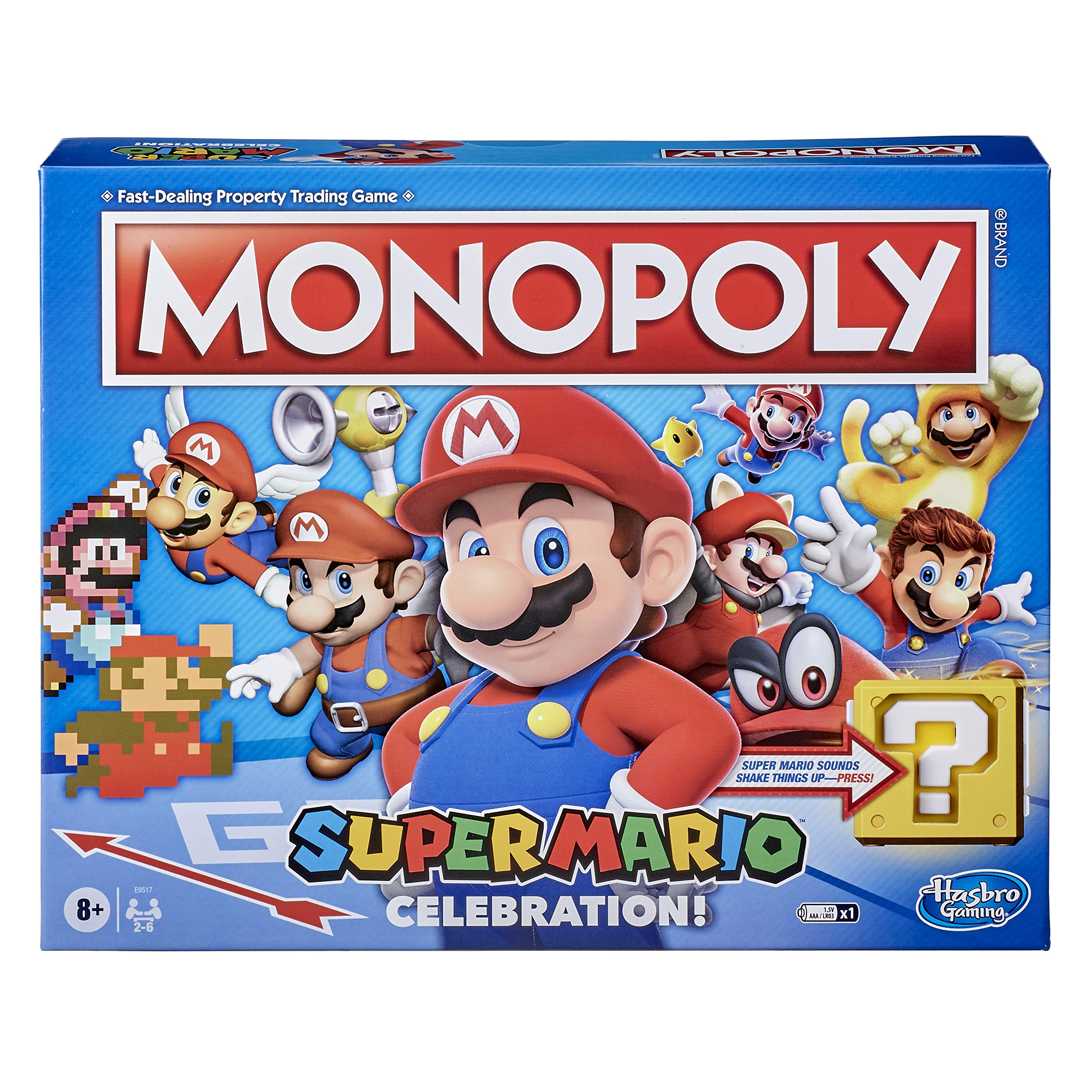 Hasbro Gaming Monopoly Super Mario Celebration Edition | Family Board Game for 4 Players, Ages 8+
