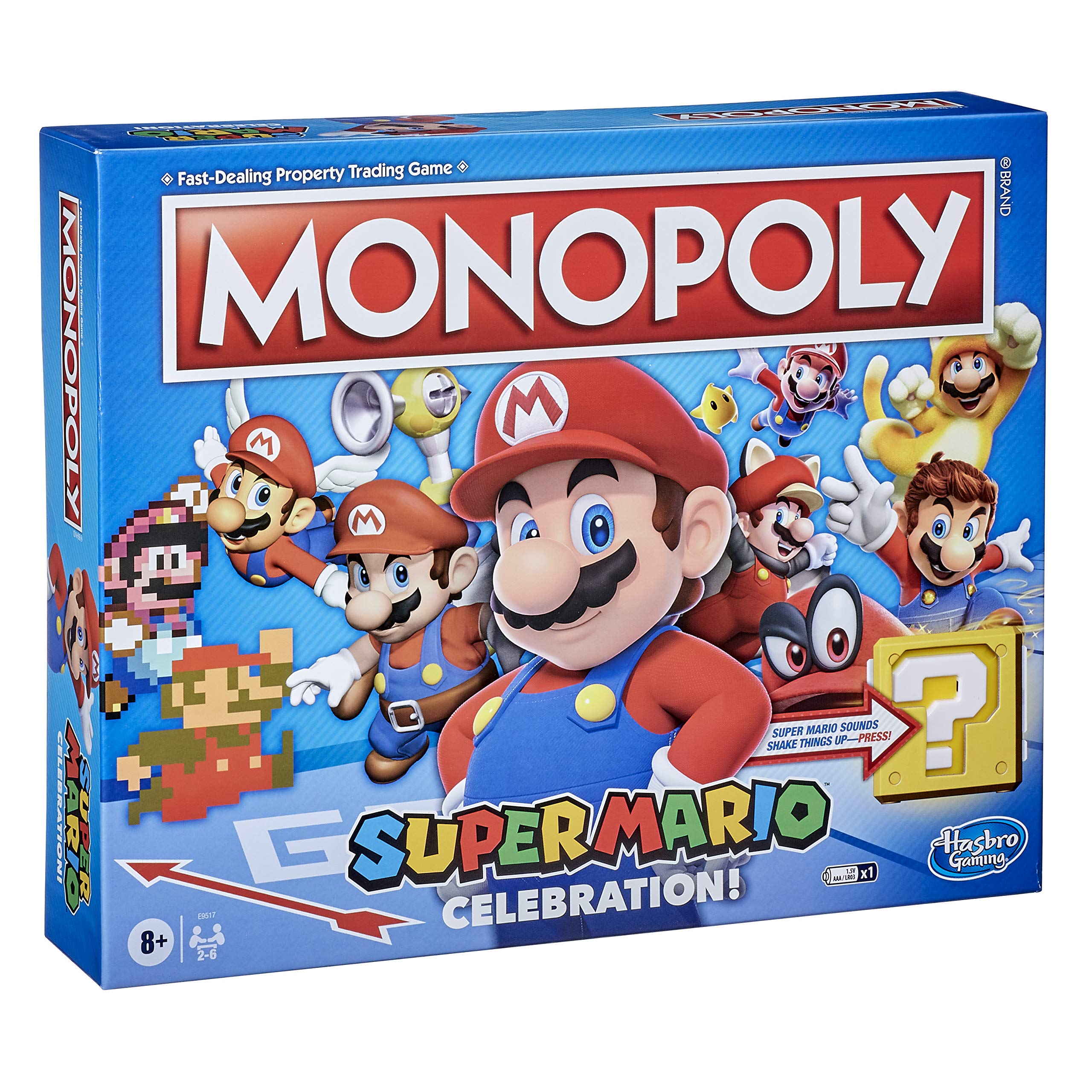 Hasbro Gaming Monopoly Super Mario Celebration Edition | Family Board Game for 4 Players, Ages 8+