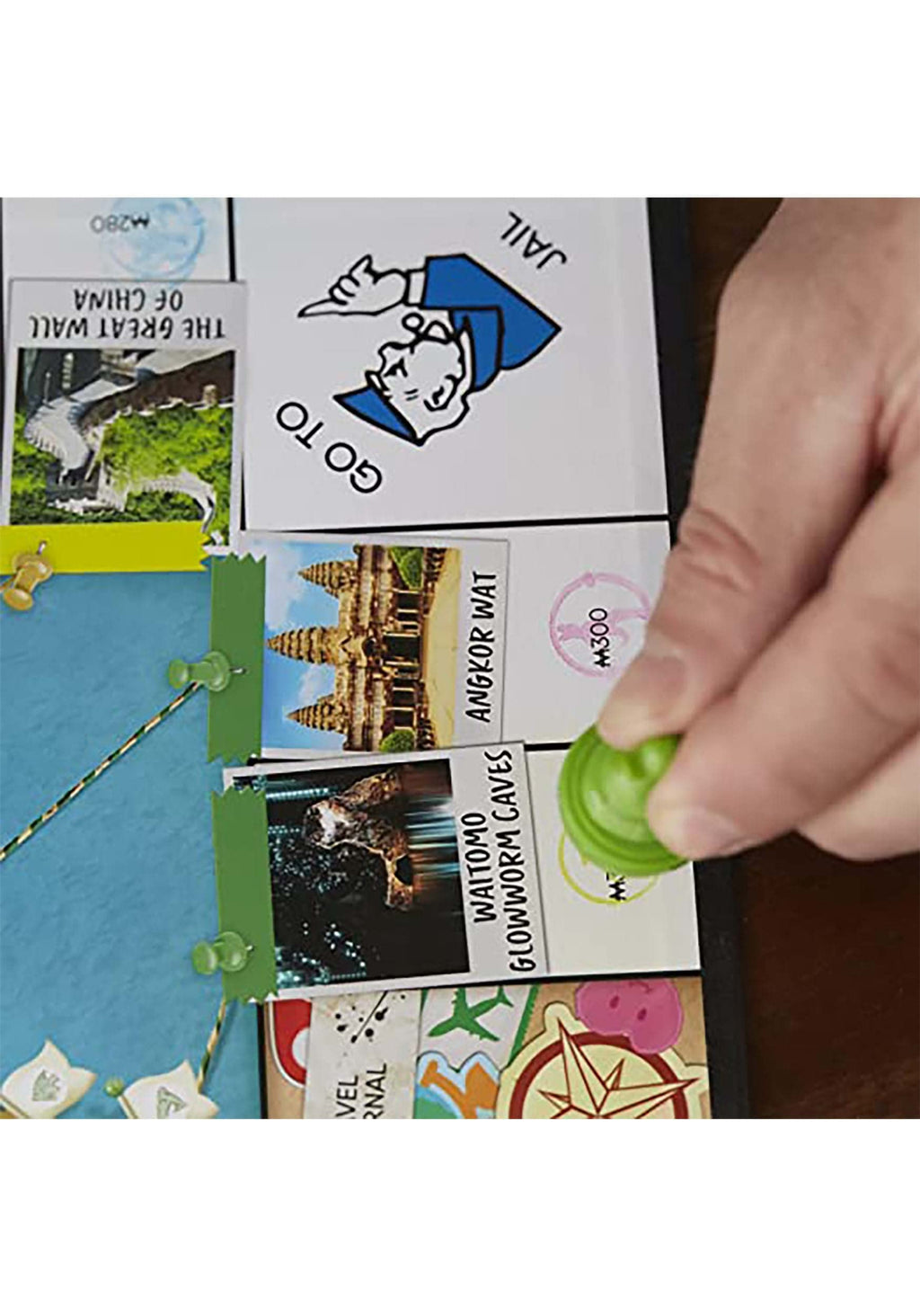 Hasbro Gaming Monopoly World Tour Board Game – Travel Edition with Dry-Erase Board & Stampers